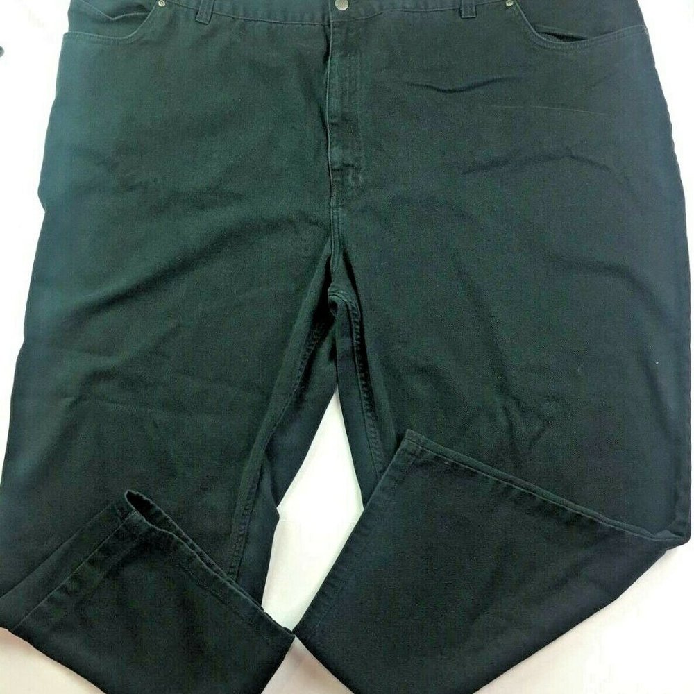 Mens jeans black 60 x 30 harbor bay straight leg